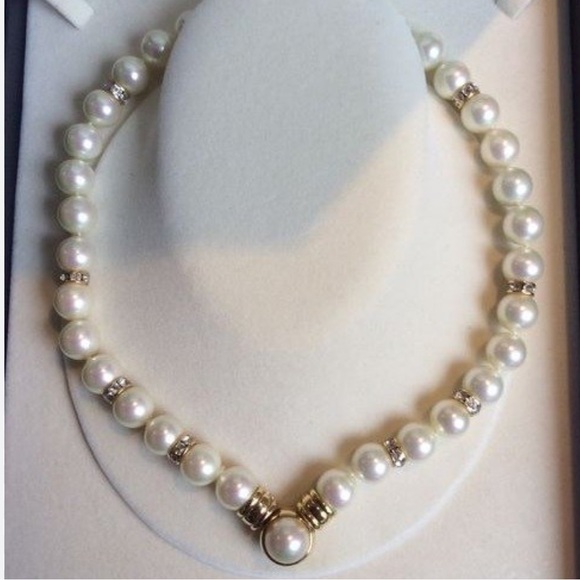 Vintage 80-90s Christian DIOR Glass Pearl Reversible Runway Necklace - Picture 6 of 14